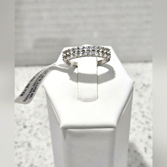 NWT, LAB SAPPHIRE AND 925 STERLING SILVER RING, SIZE 7 - Picture 1 of 5